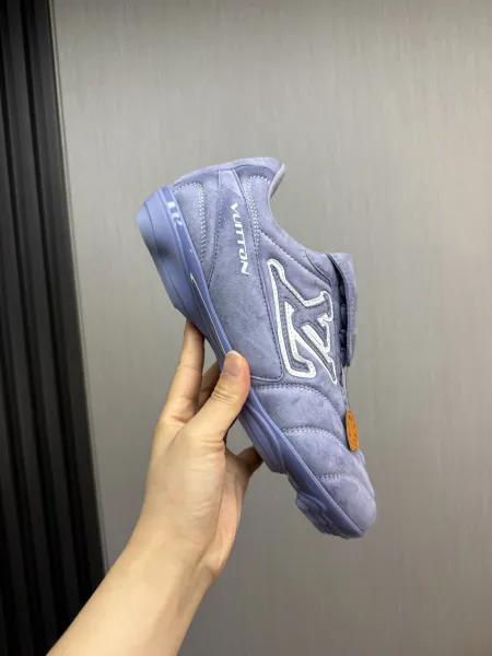 Louis Vuitton LV Trainer Purple Suede Sneakers - 1