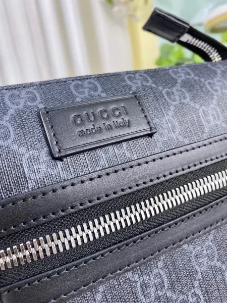 Gucci GG Marmont Mini Camera Bag Black Monogram Crossbody Bag - 14