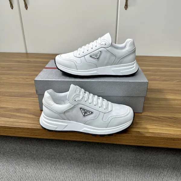 Prada Re-Nylon Runner White Sneakers - 1
