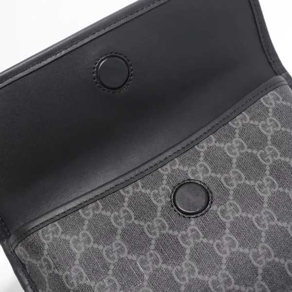 Gucci GG Marmont Mini Camera Bag Black Monogram Crossbody Bag - 26