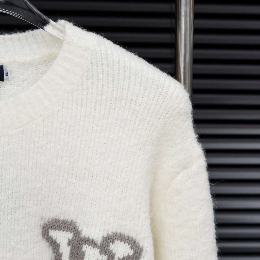 2024冬季欧洲站潮新款长袖毛衣字母logo提花男女同款时尚休闲百搭 10