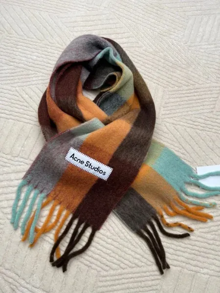 Maison Margiela Tabi Label Cashmere Scarf Multicolor - 17