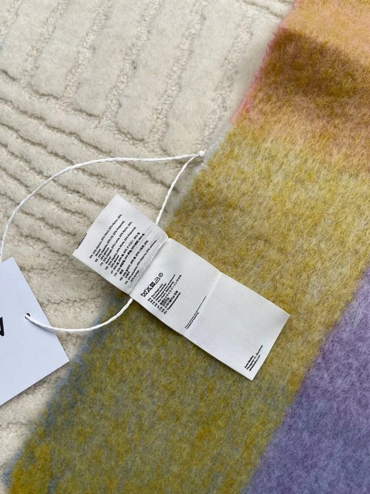 Maison Margiela Tabi Label Cashmere Scarf Multicolor - 31