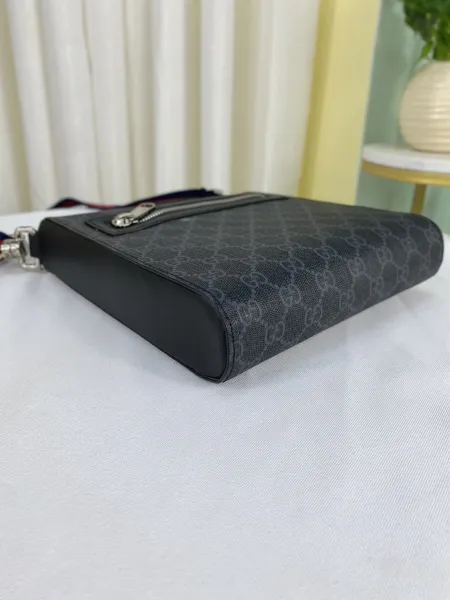 Gucci GG Marmont Mini Camera Bag Black Monogram Crossbody Bag - 16