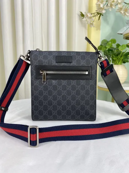 Gucci GG Marmont Mini Camera Bag Black Monogram Crossbody Bag - 18