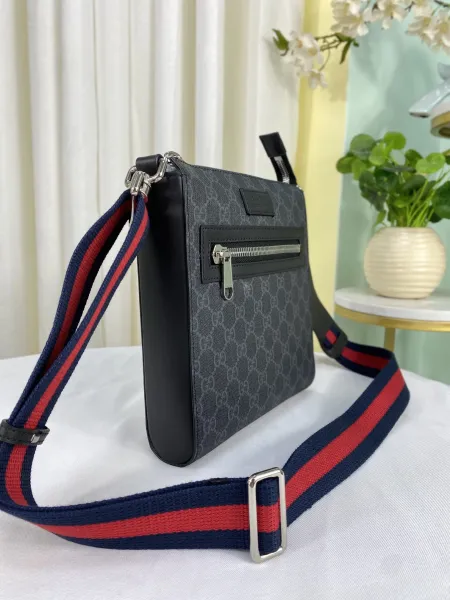 Gucci GG Marmont Mini Camera Bag Black Monogram Crossbody Bag - 3