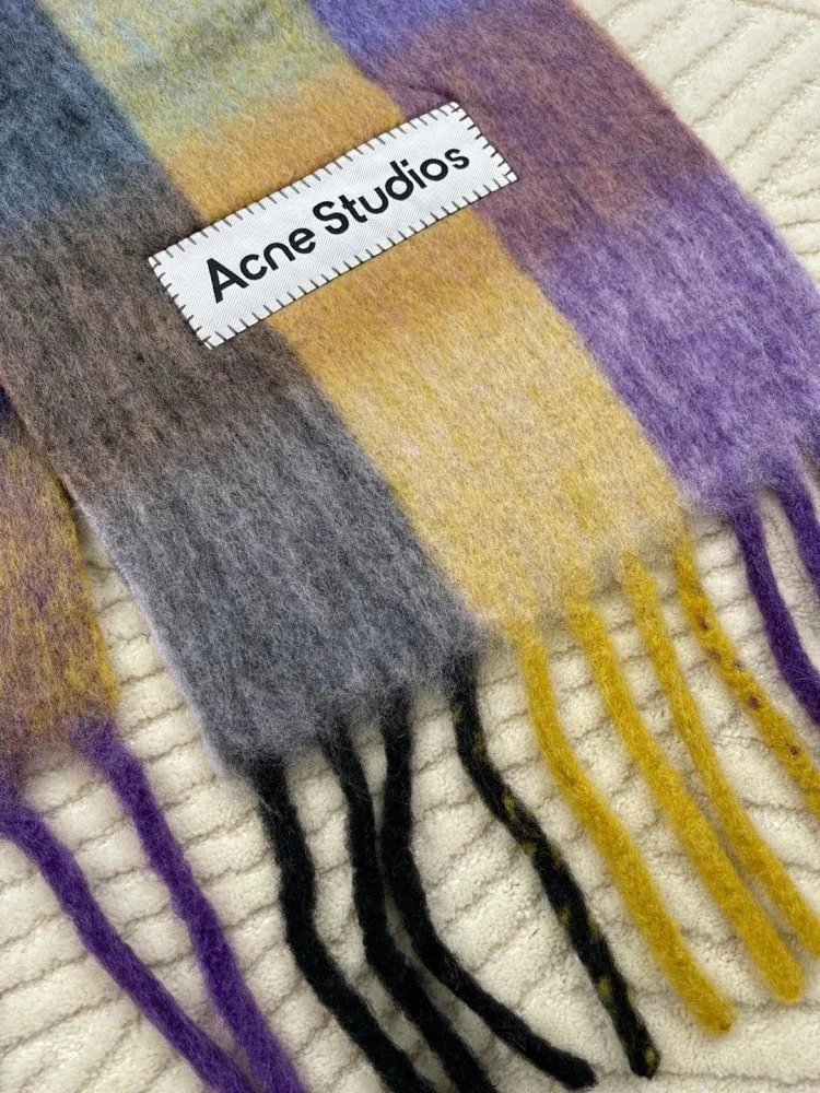 Maison Margiela Tabi Label Cashmere Scarf Multicolor - 39