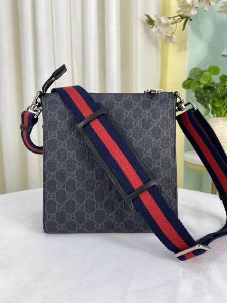 Gucci GG Marmont Mini Camera Bag Black Monogram Crossbody Bag - 15