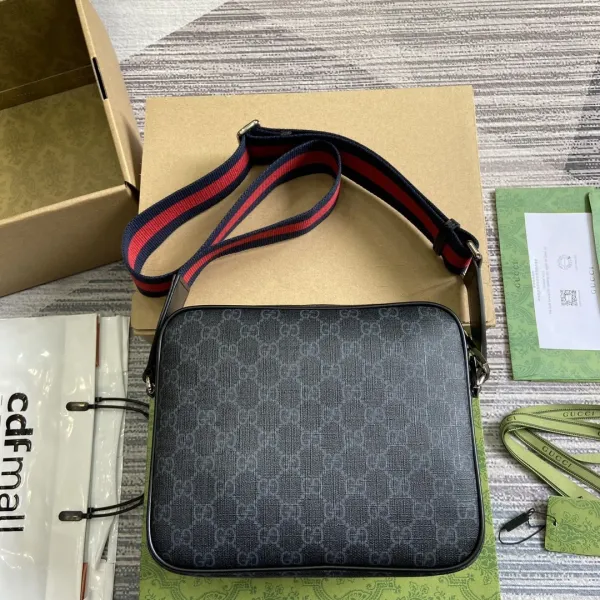 Gucci GG Marmont Mini Camera Bag Black Monogram Crossbody Bag - 65