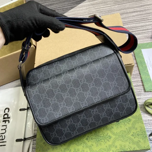 Gucci GG Marmont Mini Camera Bag Black Monogram Crossbody Bag - 67