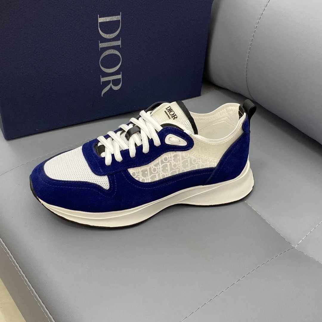 Dior B25 Runner White Blue Oblique