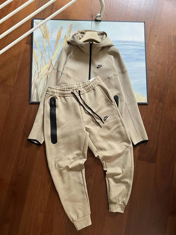 Nike Tech Fleece Hoodie and Joggers Beige Tracksuit product listing in Litbuy spreadsheet finds
