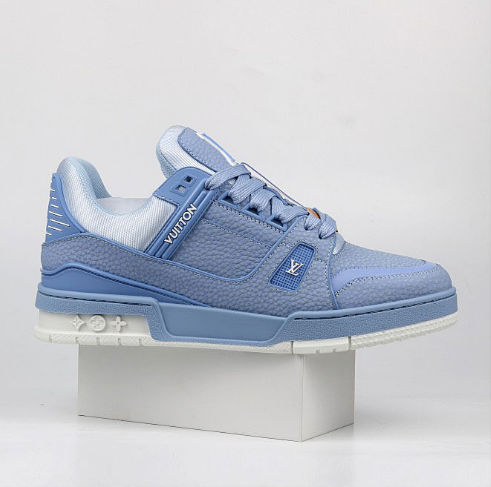Louis Vuitton LV Trainer Low Blue Monogram