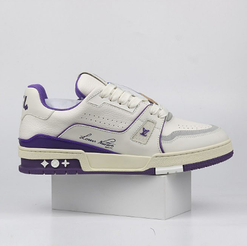 Louis Vuitton LV Trainer Low White Purple