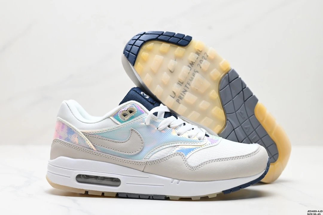 Nike Air Max 1 Iridescent White Navy Gum