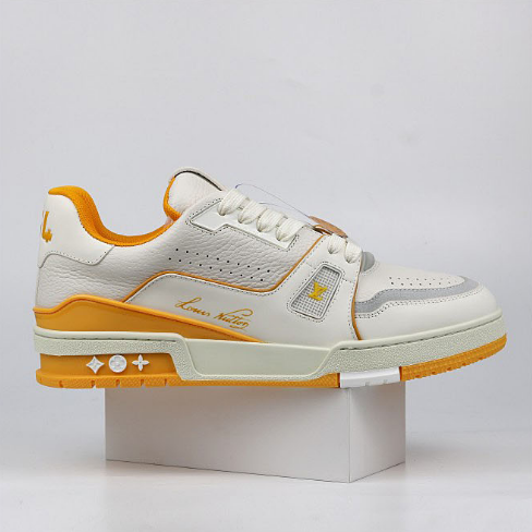Louis Vuitton LV Trainer Low White Yellow Orange