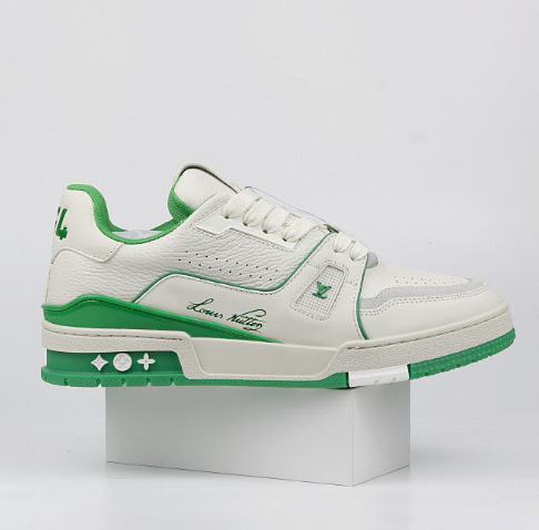 Louis Vuitton LV Trainer Low White Green