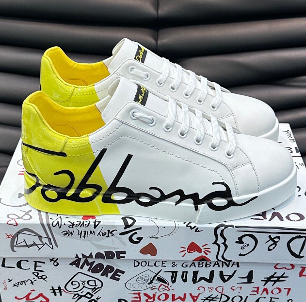 Dolce & Gabbana Signature Script White and Silver Sneakers Chunky Sneakers product detail 6 in Litbuy spreadsheet finds