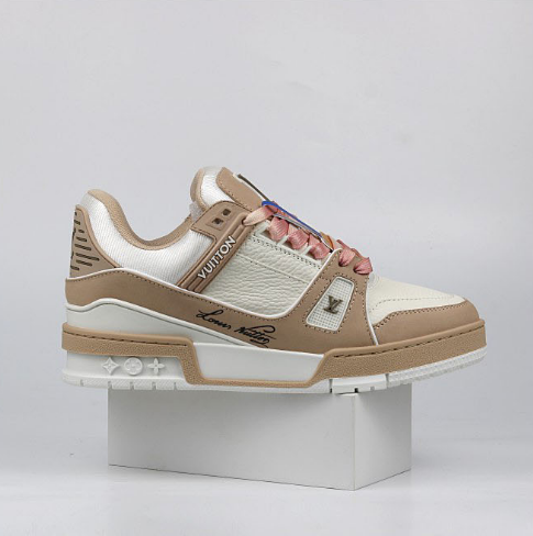 Louis Vuitton LV Trainer Low Beige Pink White