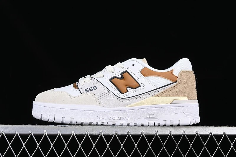 New Balance 550 White Tan Brown Colorway