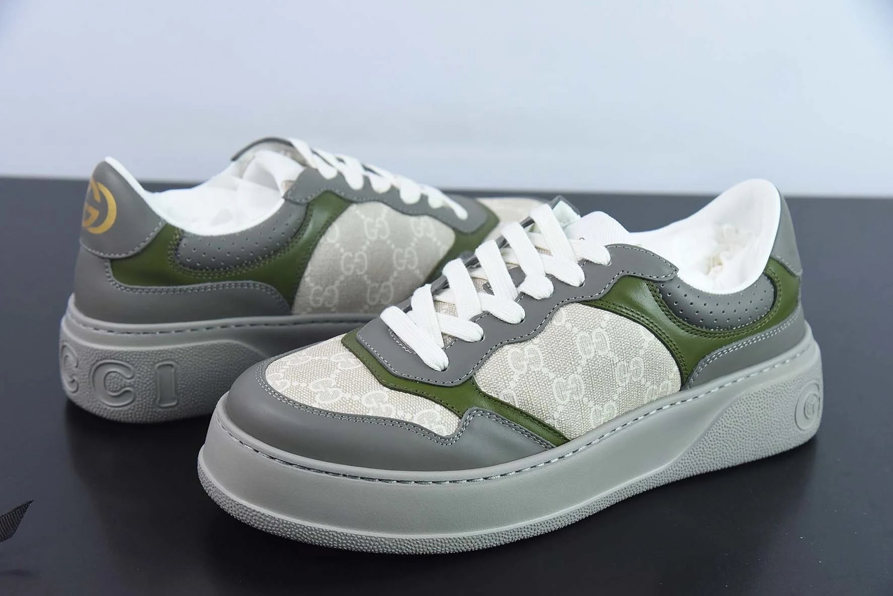 Gucci GG Marmont Sneakers Navy and Gray Chunky Sneakers - 3