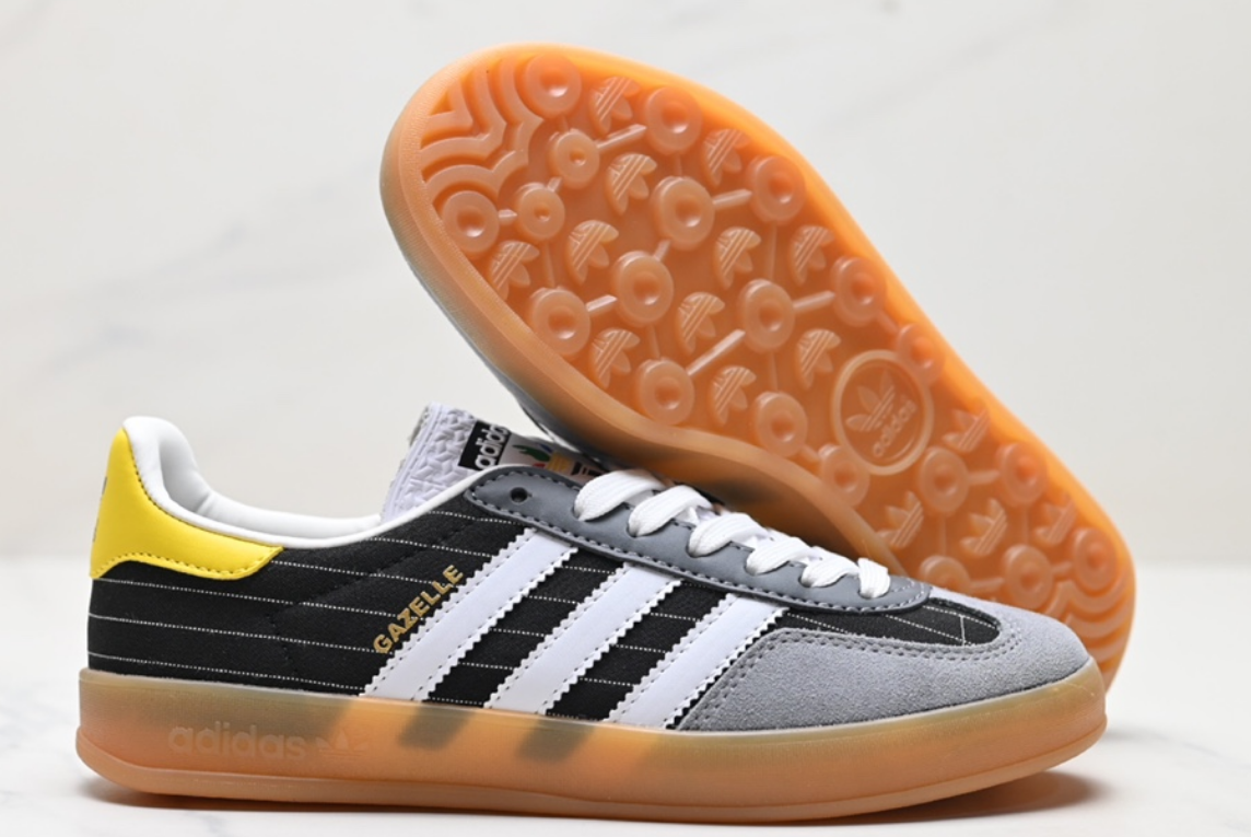 Adidas Gazelle Indoor Grey Yellow Black