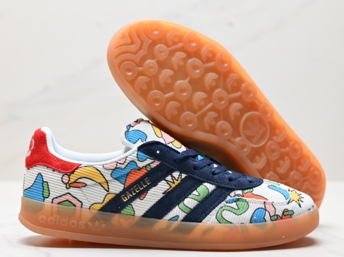 Adidas Gazelle Graphic Print Multicolor Gum