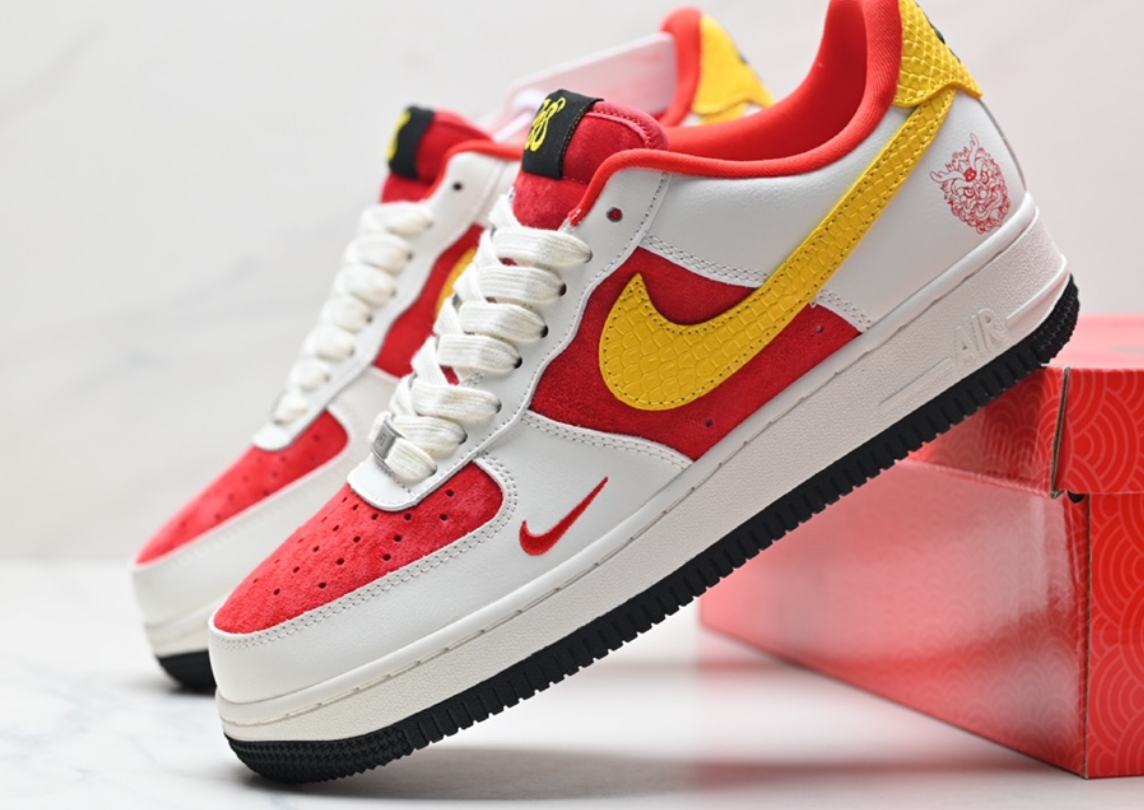 Nike Air Force 1 Red Yellow White