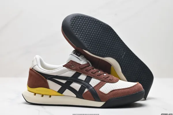 Asics Gel-Lyte III Yellow White Gray Burgundy Sneakers - 6