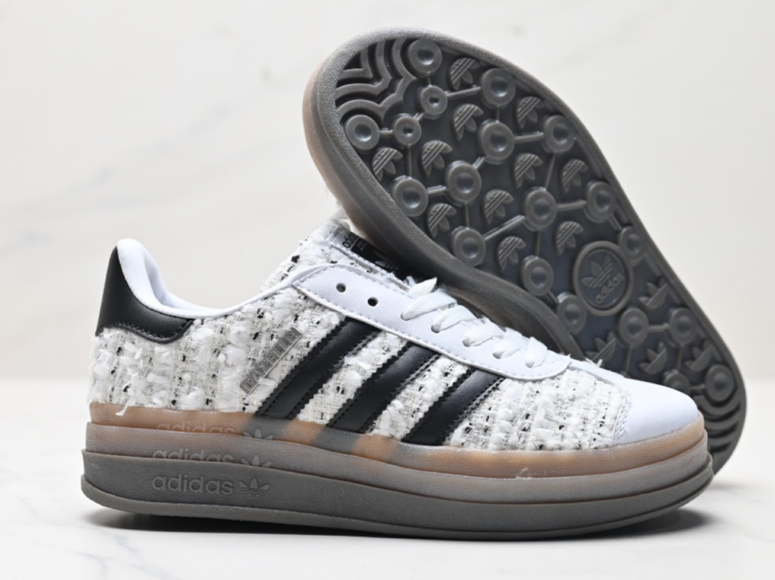 Adidas Gazelle Bold White Black Speckle