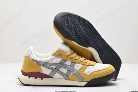 Asics Gel-Lyte III Yellow White Gray Burgundy Sneakers - 4