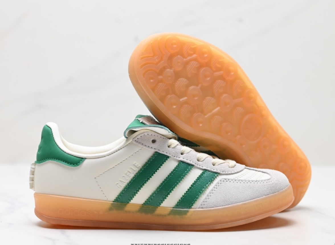 Adidas Gazelle Indoor White Green Gum