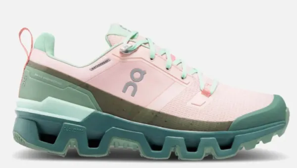 On Cloudrock Waterproof Pink Mint Sneakers Running Shoes - 1