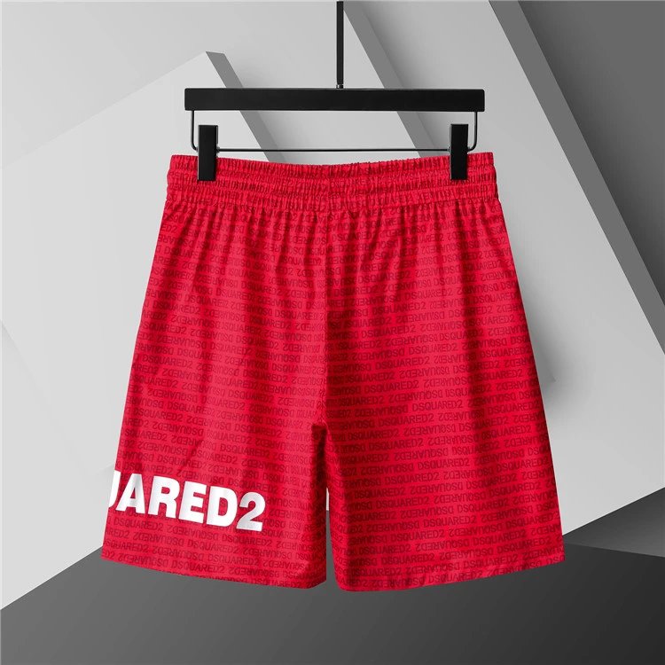 Dsquared2 Logo Print Red Swim Shorts - 6