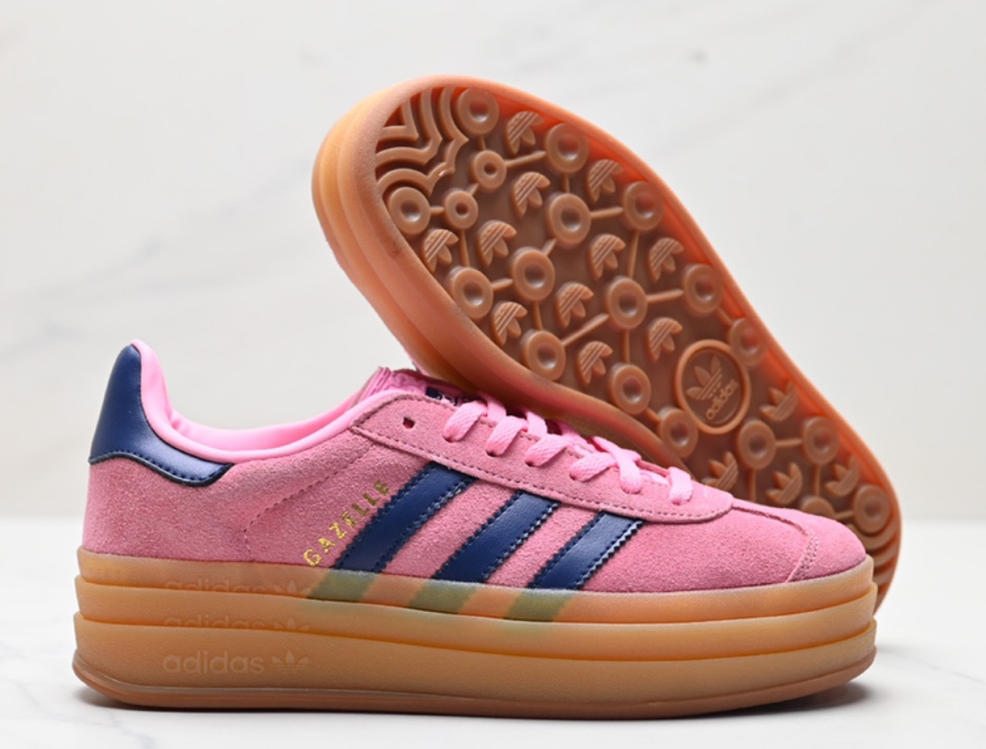 Adidas Gazelle Bold Platform Pink Navy Gum