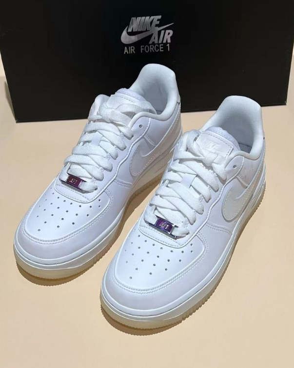 Nike Air Force 1 Low White Purple Mini Swoosh