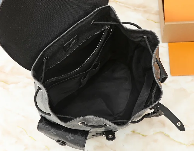 Louis Vuitton Backpacks Monogram flap backpack with buckle straps and side pockets product detail image 7