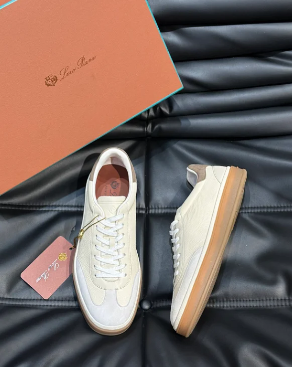 Loro Piana Sneakers Suede low-top lace-up product detail image 4