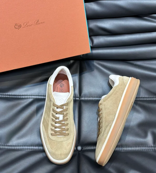Loro Piana Sneakers Suede low-top lace-up product detail image 2