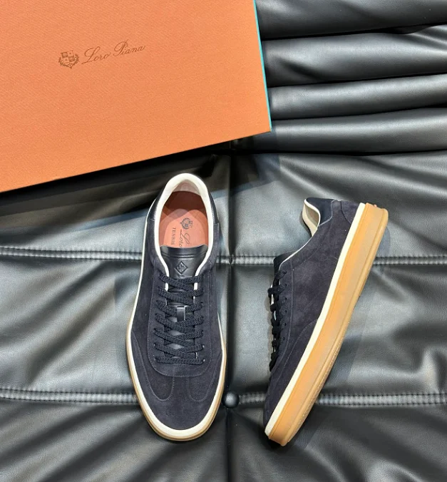 Loro Piana Sneakers Suede low-top lace-up product detail image 8