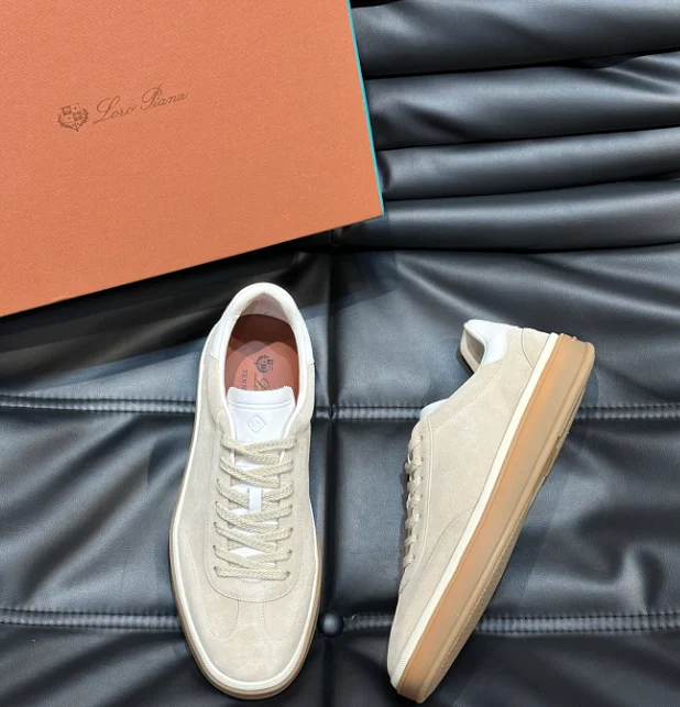 Loro Piana Sneakers Suede low-top lace-up product detail image 3