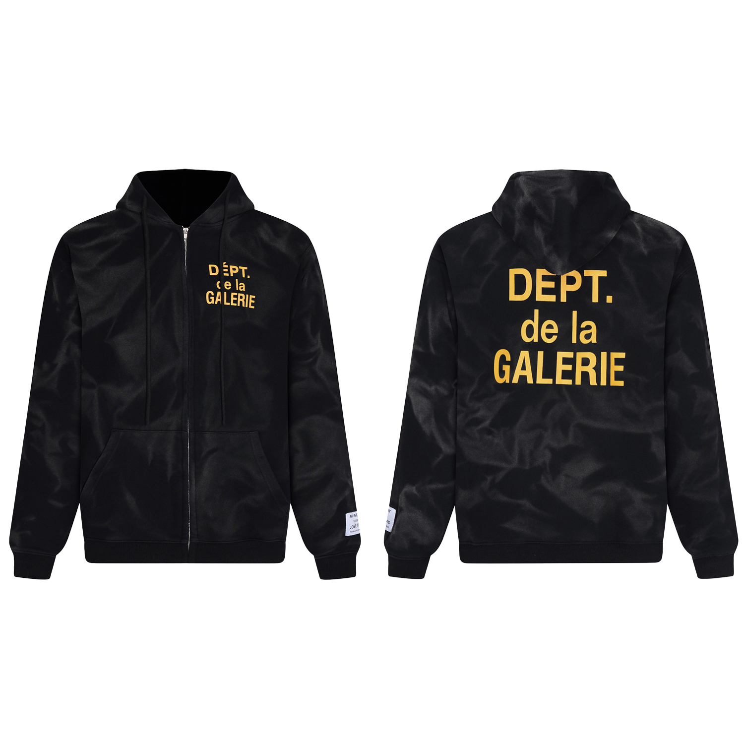 Gallery Dept Dept de la Galerie Zip Hoodie Black Yellow