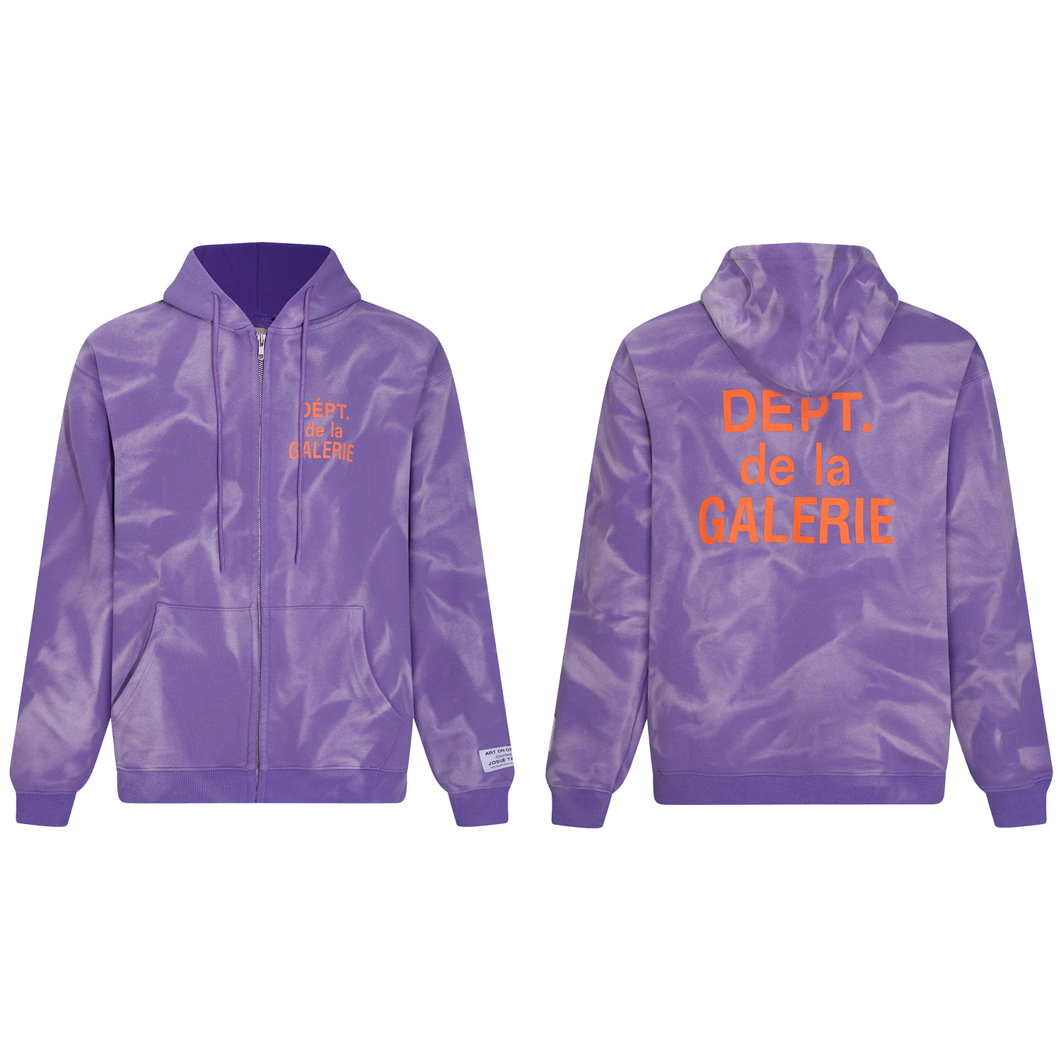 Gallery Dept Dept de la Galerie Zip Hoodie Purple Orange