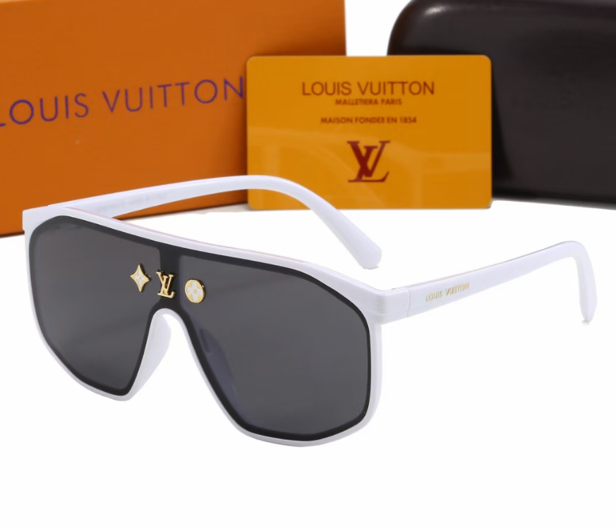 Louis Vuitton Shield Sunglasses Burgundy Gradient Gold Frame - 3