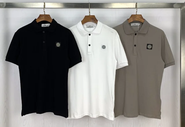 Stone Island Shirts Short-Sleeve Compass Patch Polo Shirt product detail image 3