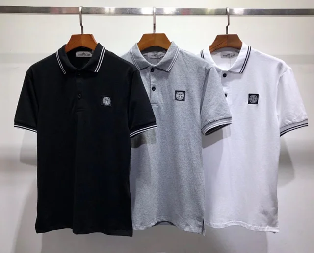 Stone Island Shirts Short-Sleeve Compass Patch Polo Shirt product detail image 2