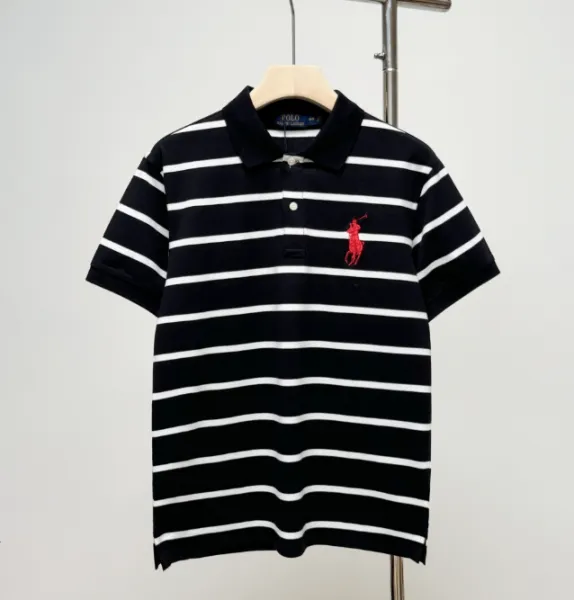 Ralph Lauren Classic Fit Striped Polo Gray - 5
