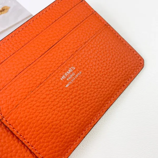 Hermès Card Holder in Fuchsia Togo Leather Wallets - 9