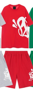 Red Short Sleeve Set -2