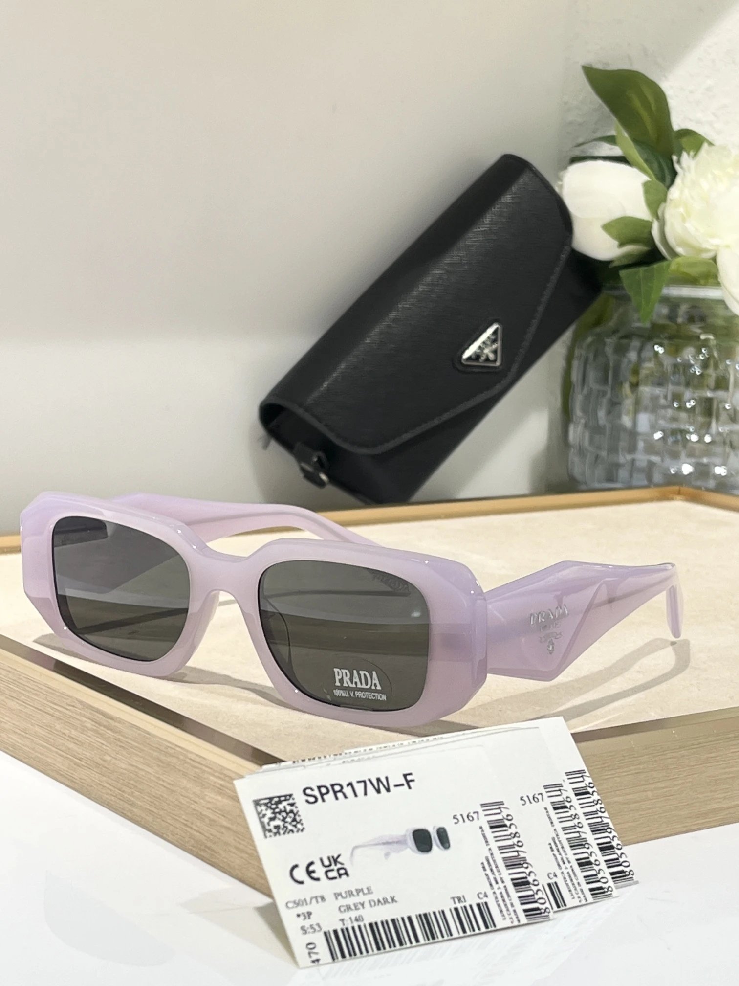 Prada SPR17W-F Black Gray Dark Optical Glasses - 7